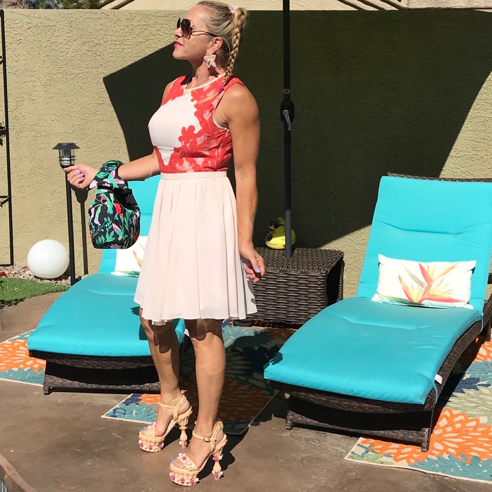 Ted Baker pink/coral Dress - Picture 3 of 8